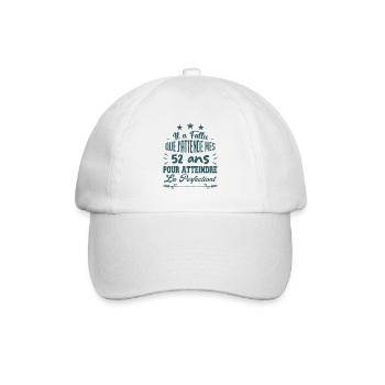 52 ans / perfection - Casquette classique - blanc/blanc - Devant