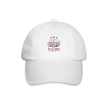 humour anniversaire 22 ans - Casquette classique - blanc/blanc - Devant