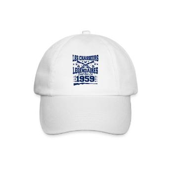 Chasseur légendaire nées en 1959 anniversaire - Casquette classique - blanc/blanc - Devant