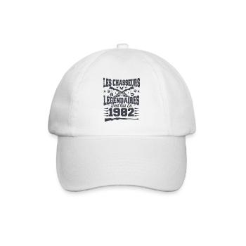 Chasseur légendaire nées en 1982 anniversaire - Casquette classique - blanc/blanc - Devant