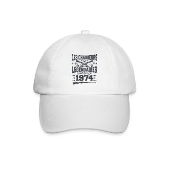 Chasseur légendaire nées en 1974 anniversaire - Casquette classique - blanc/blanc - Devant