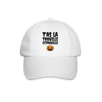 T'as la trouille citrouille - Casquette classique - blanc/blanc - Devant