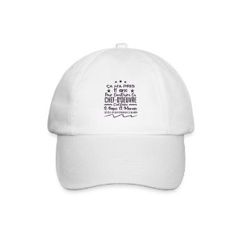 Cadeau anniversaire 11 ans humour merci papa maman - Casquette classique - blanc/blanc - Devant
