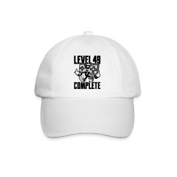Niveau 49 Cadeau d’anniversaire complet 49 ans - Casquette classique - blanc/blanc - Devant