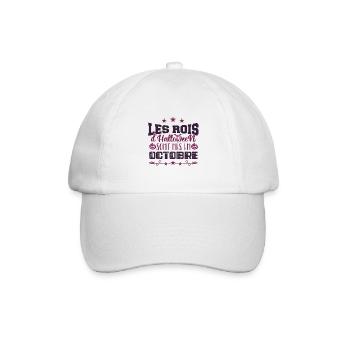 Les Rois D’halloween sont nés en octobre - Casquette classique - blanc/blanc - Devant