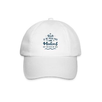 Désolé mes moutons ont besoin de moi - Casquette classique - blanc/blanc - Devant