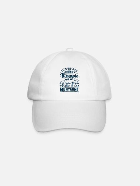 Je n'ai pas besoin de thérapie - Casquette classique - blanc/blanc