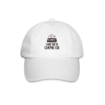 j'peux pas j'aime tire en camping-car - Casquette classique - blanc/blanc - Devant