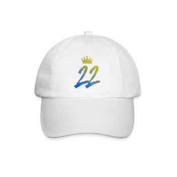 22 Number crown - Baseball Cap - white/white - Front
