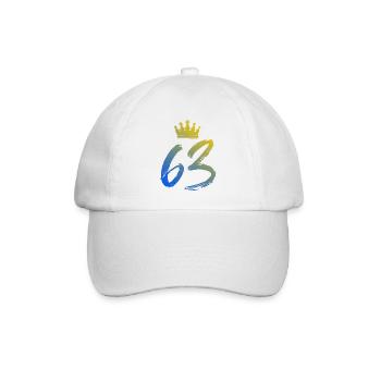 63 Couronne numérique - Casquette classique - blanc/blanc - Devant