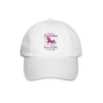 Née Pour équitation Force d'aller à l'école cadeau - Casquette classique - blanc/blanc - Devant