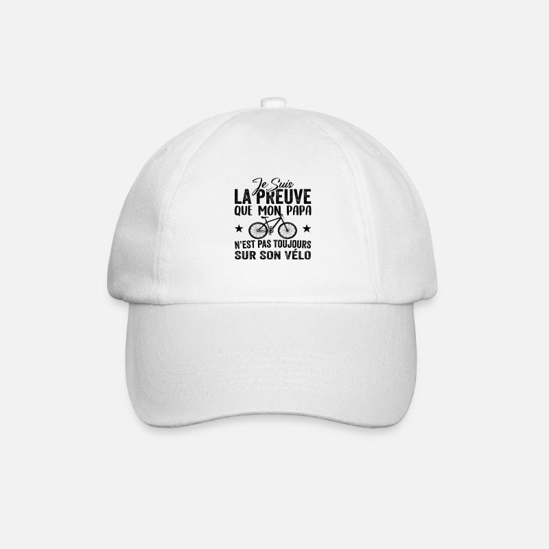 Papa cycliste cyclisme Bébé Nourrisson Naissance - Casquette classique - blanc/blanc