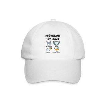 Prévisions pour 2023 Humour Futur Papa pour 2023 - Casquette classique - blanc/blanc - Devant