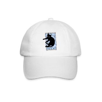 Katze auf dem Teppich - Baseballkappe - Weiß/Weiß - Vorne