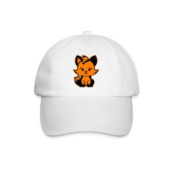 Fox Cute Cute Baby - Baseball Cap - white/white - Front