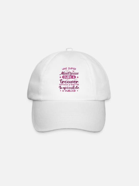 Une Super Maîtresse - Casquette classique - blanc/blanc