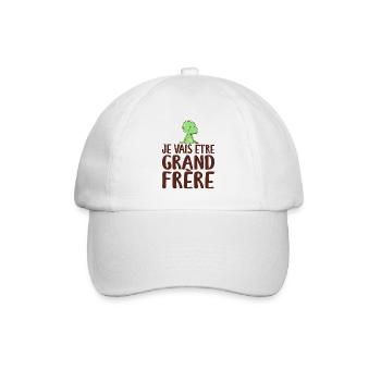 Je Vais être Grand Frère - Annonce Grand Frère - Casquette classique - blanc/blanc - Devant