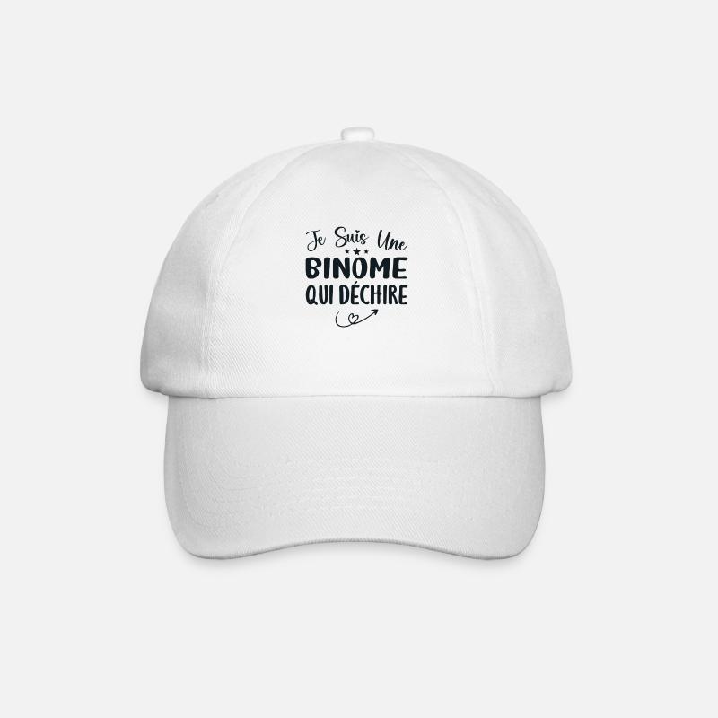 Je Suis Un Binome Qui Déchire - Casquette classique - blanc/blanc
