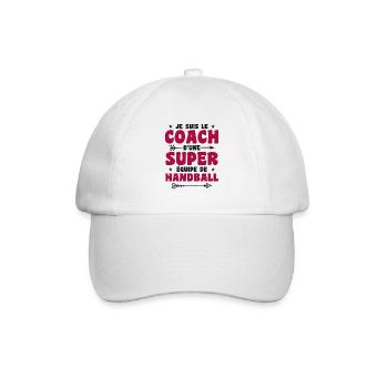 Je Suis Le Coach D'une Super Équipe De Handball - Casquette classique - blanc/blanc - Devant