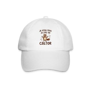Je M'en Fous Je Suis Un Castor - Castor Doux - Casquette classique - blanc/blanc - Devant