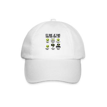 Ce que je fais Temps Libre Tennis - Casquette classique - blanc/blanc - Devant