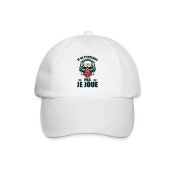 Je Ne T'entends Pas Je Joue - Casquette classique - blanc/blanc - Devant