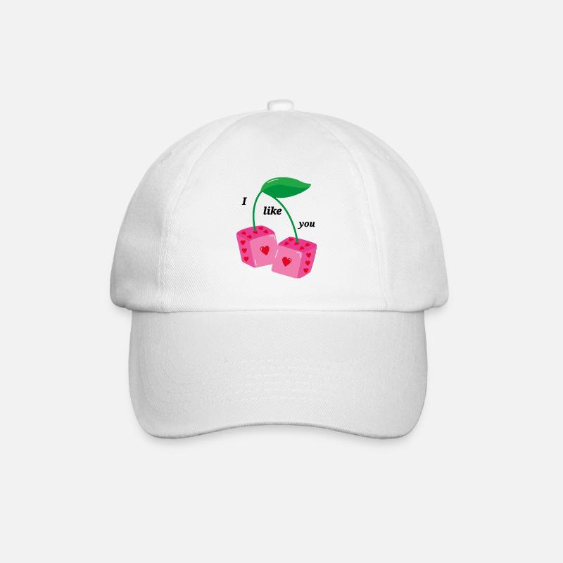 Je t’aime bien. - Casquette classique - blanc/blanc