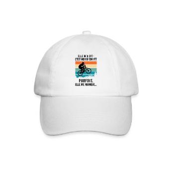 Humorous Mountain Bike Humor Mountain Bike - Baseball Cap - white/white - Front
