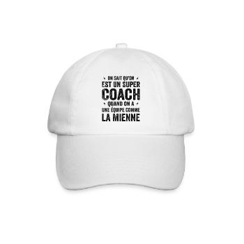 Wir wissen, dass wir ein großartiger Trainer sind - Baseballkappe - Weiß/Weiß - Vorne