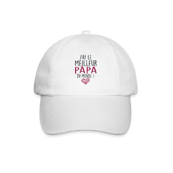 Miglior papà - Ho il miglior papà del mondo - Cappello con visiera - bianco/bianco - Fronte