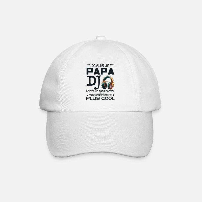 Papa DJ - Cadeau Papa Dj - Casquette classique - blanc/blanc