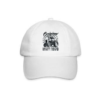 Original 1978 Birthday 1978 Farmer Tractor - Baseball Cap - white/white - Front