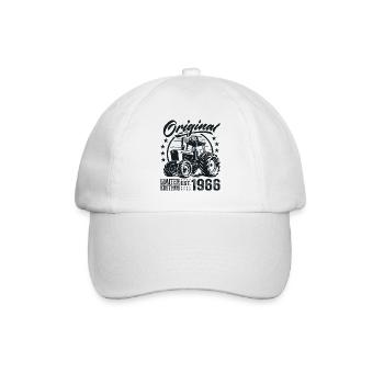 Original 1966 Birthday 1966 Farmer Tractor - Baseball Cap - white/white - Front