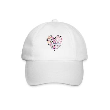 Feminist Herz Weltfrauentag - Baseballkappe - Weiß/Weiß - Vorne