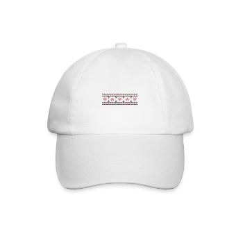 Christmas Hearts - Baseball Cap - white/white - Front