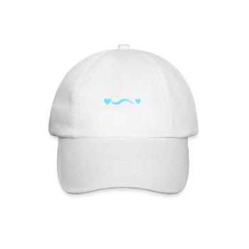 Ligne bleue Deux cœurs Coeur rose - Casquette classique - blanc/blanc - Devant