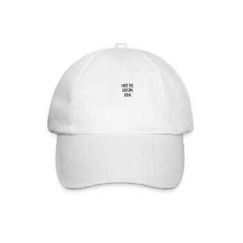 Hoid Die Goschn Oida Bayern Bayrisch Fun Geschenk - Baseballkappe - Weiß/Weiß - Vorne