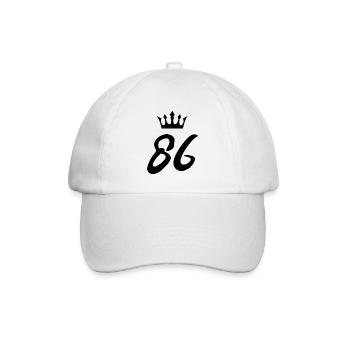 86 Couronne numérique - Casquette classique - blanc/blanc - Devant