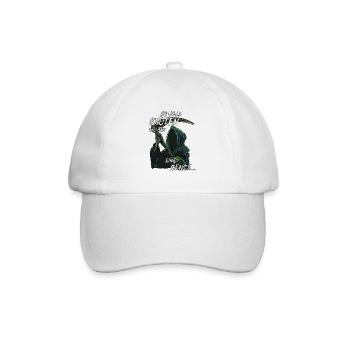 schwarzer Humor, witziges Sensenmann, Geschenk - Baseballkappe - Weiß/Weiß - Vorne