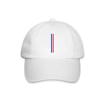 Frankreich Paris Eiffelturm Französische Fahne Fun - Baseballkappe - Weiß/Weiß - Vorne