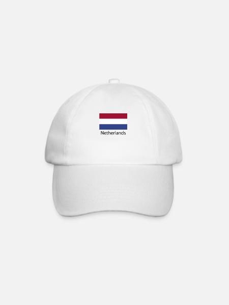 Niederlande Flagge Nederland Holland Niederländer - Baseballkappe - Weiß/Weiß