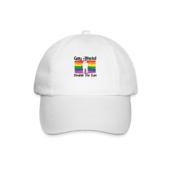 Gay LGBTQ Atheist Atheism Anti Religion Securalism - Baseballkappe - Weiß/Weiß - Vorne