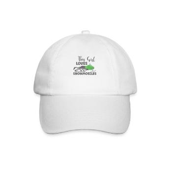 Snowmobile Snowmobile Winter Sports Gift Idea - Baseball Cap - white/white - Front