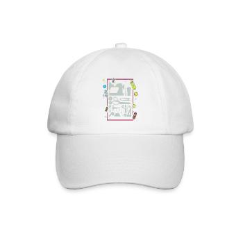 Les tailleurs aiment coudre avec la machine à coudre - Casquette classique - blanc/blanc - Devant