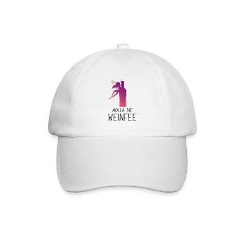Weißwein Rotwein JGA Vino Wein - Holla die Weinfee - Baseballkappe - Weiß/Weiß - Vorne
