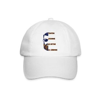 Tonton l homme le mythe la legende - Casquette classique - blanc/blanc - Devant