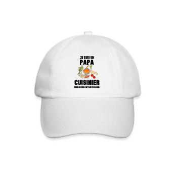 Je suis un papa cuisinier Cadeau Homme - Casquette classique - blanc/blanc - Devant