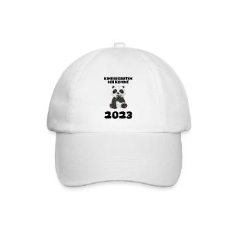 Kindergarten 2023 Ich Komme Mädchen Jungen Kita - Baseballkappe - Weiß/Weiß - Vorne