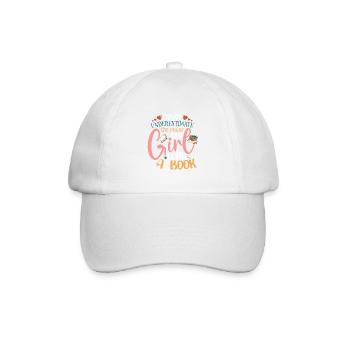 Book Reader Reading Literature Bookworm Gift Idea - Baseball Cap - white/white - Front