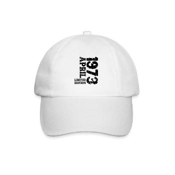 1973 avril édition limitée cadeau d’anniversaire - Casquette classique - blanc/blanc - Devant